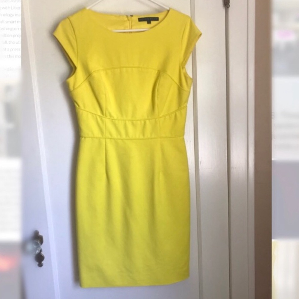 Antonio Melani Yellow Stretch Dress - Size 6